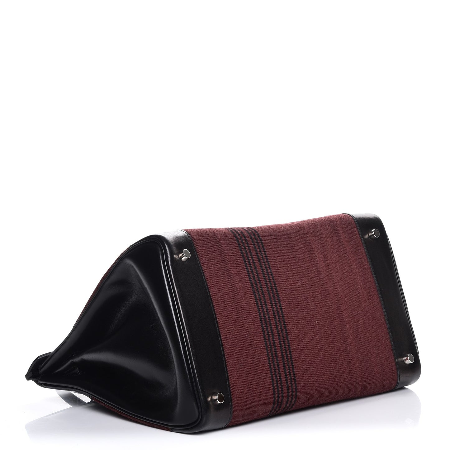 Toile Box Potamus Birkin 35 Black Rouge H