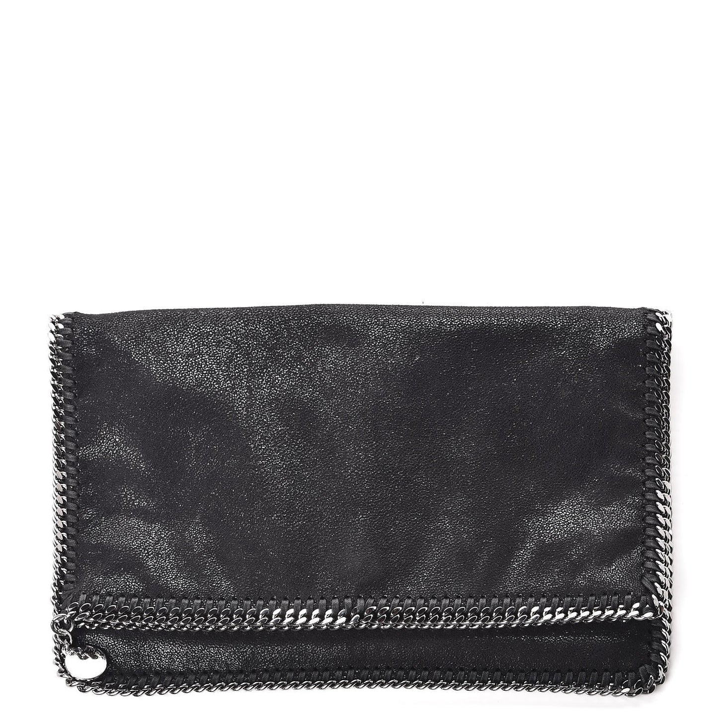 Shaggy Deer Falabella Fold Over Clutch Black