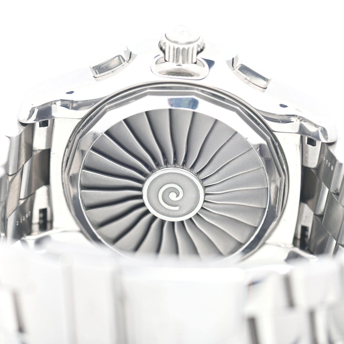 Stainless Steel 43.5mm Airwolf Digital Quartz Watch Blue A78363