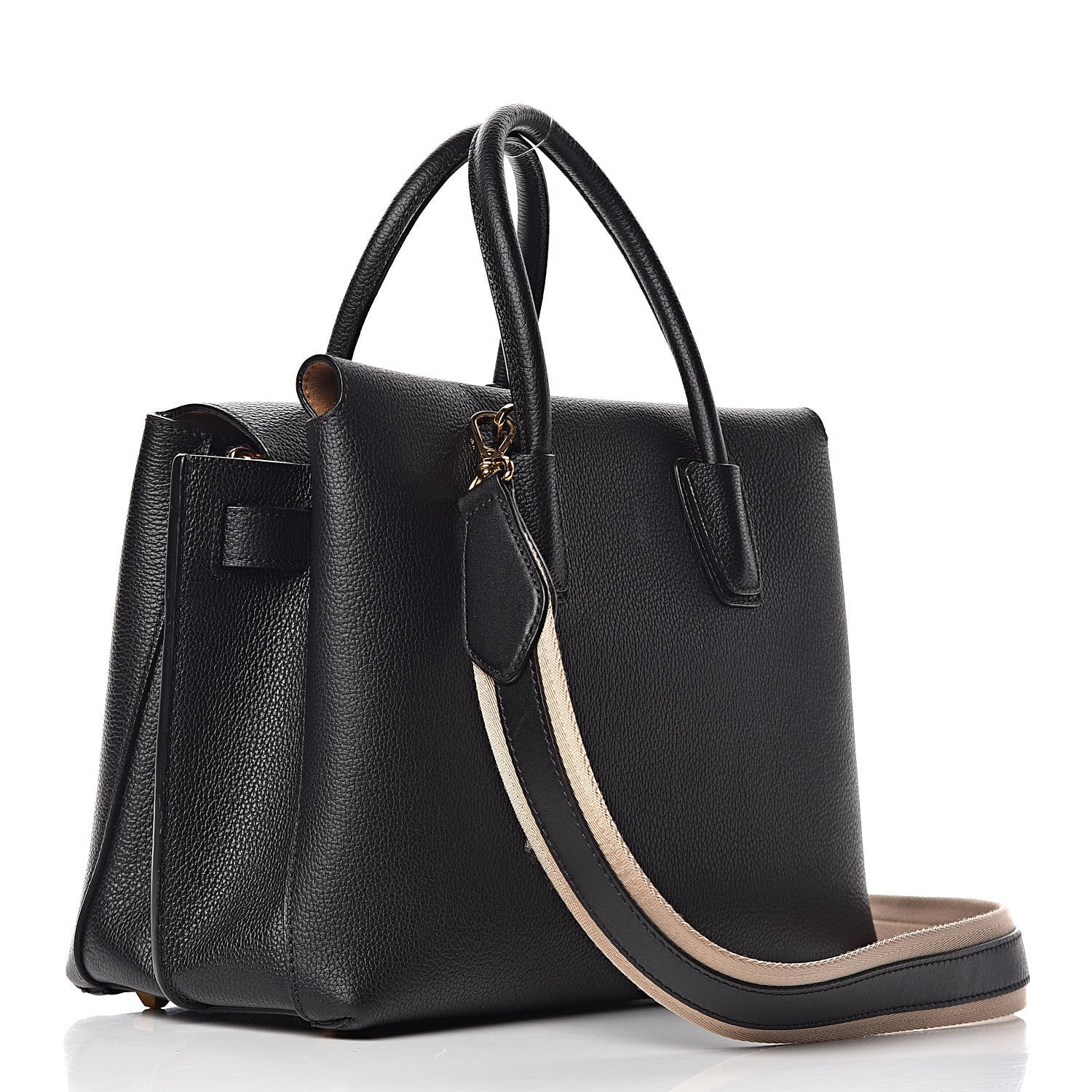 MCM Grained Calfskin Medium Milla Tote Black 3 of 10