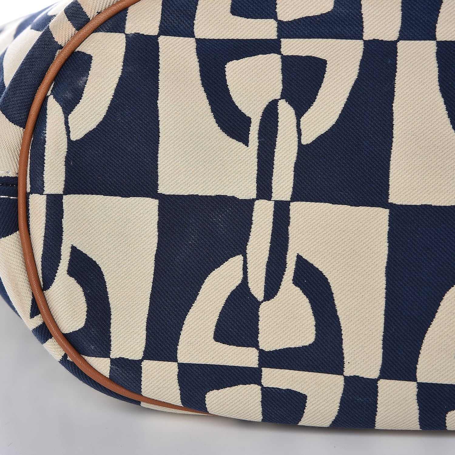 Hermes Canvas Chain De Ancre Beach Tote Navy 8 of 15