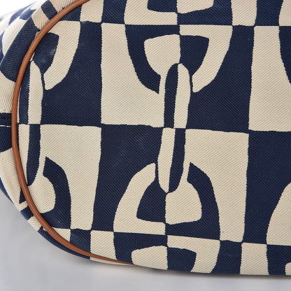 Hermes Canvas Chain De Ancre Beach Tote Navy 8 of 15