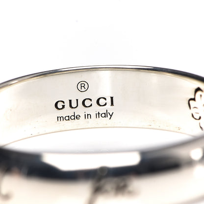 Gucci Sterling Silver Blind for Love Band Ring 61 9.5 6 of 6