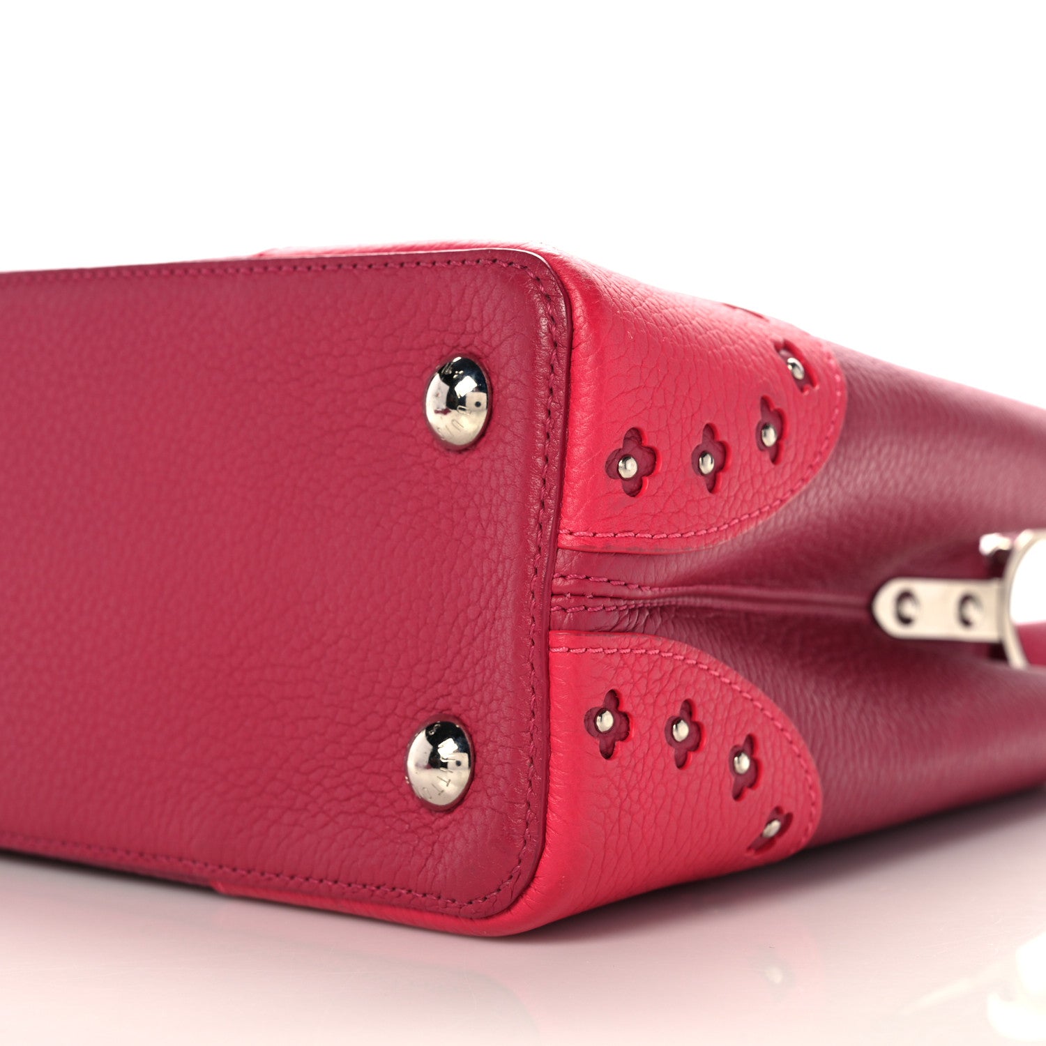 Louis Vuitton Taurillon Flowers Capucines BB Fuchsia 8 of 9