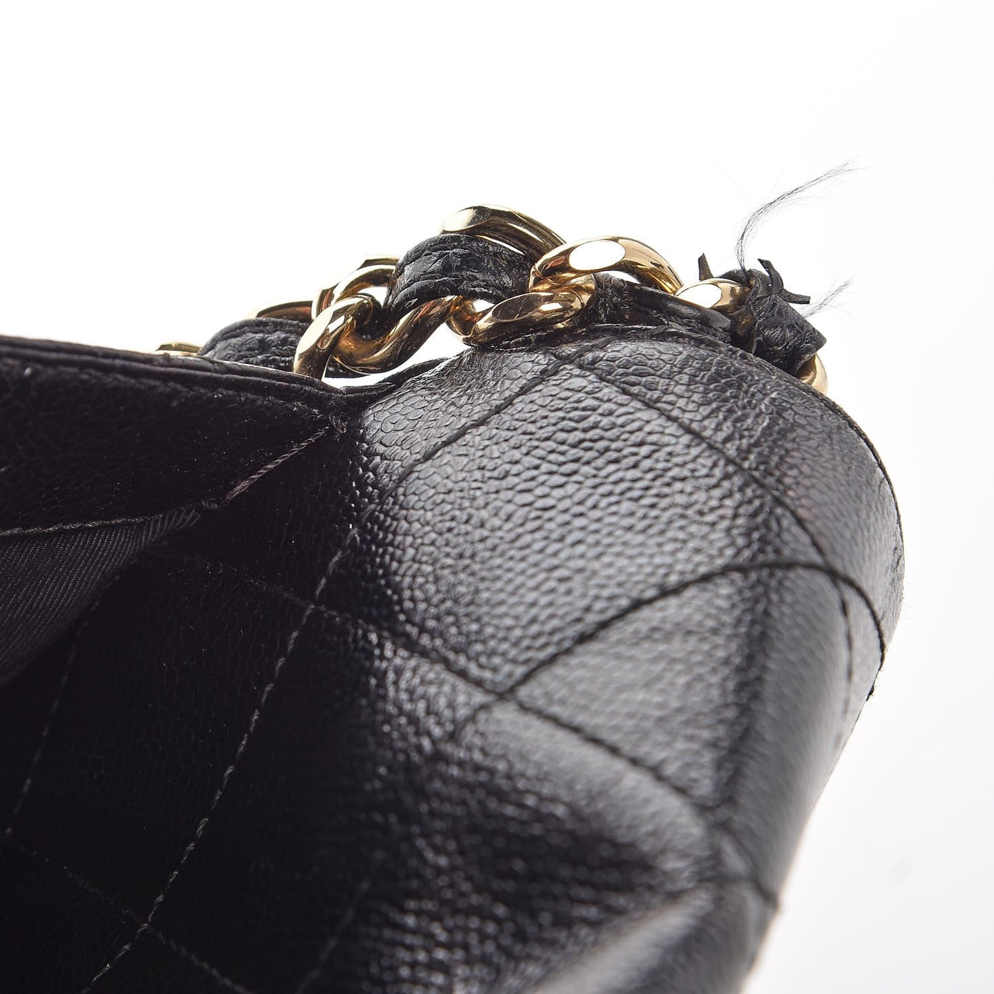 Caviar Quilted Medium Single Flap Black