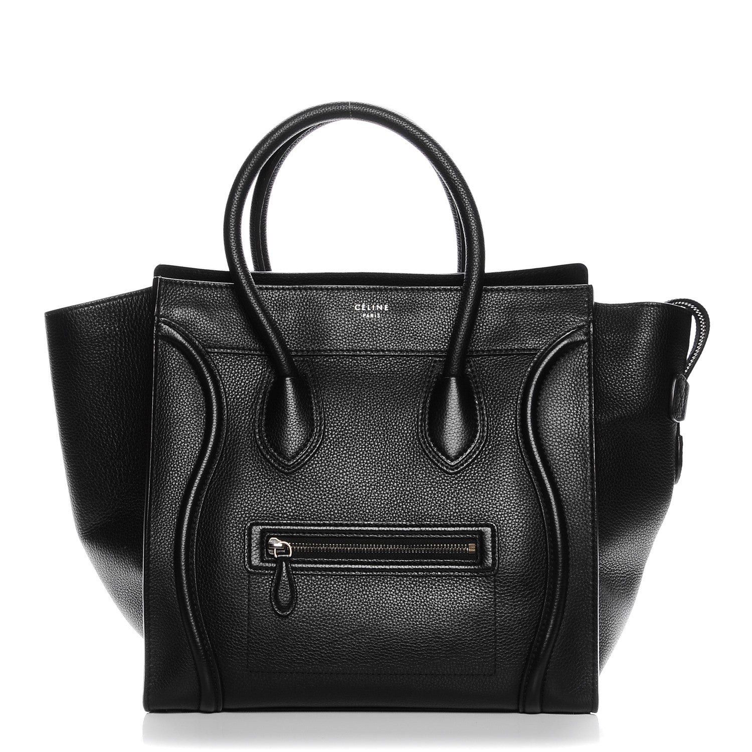 Celine Drummed Calfskin Mini Luggage Black 1 of 7