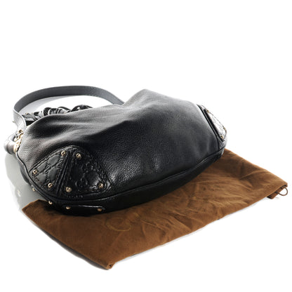 Gucci Calfskin Medium Indy Top Handle Hobo Black 4 of 8
