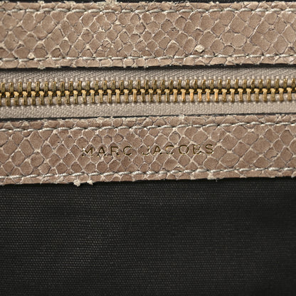Marc Jacobs Snakeskin Embossed Calfskin Quilted Studded Beige 6 of 9