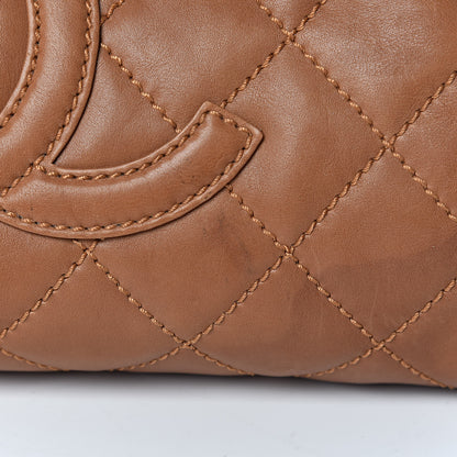 Chanel Calfskin Quilted Small Bowler Brown 14 of 23