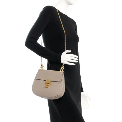 Chloe Grained Lambskin Drew Shoulder Bag Motty Grey 2 of 8