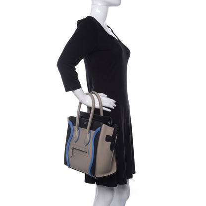 Celine Shiny Smooth Calfskin Micro Tri-Color Luggage Quartz 2 of 10