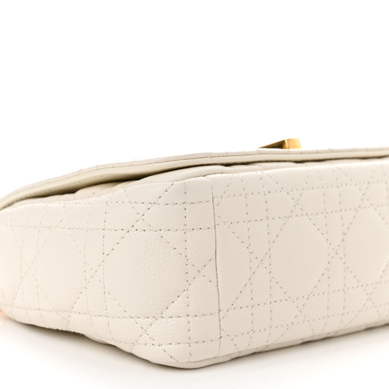 Christian Dior Calfskin Cannage Small Caro Bag Ivory 9 of 12