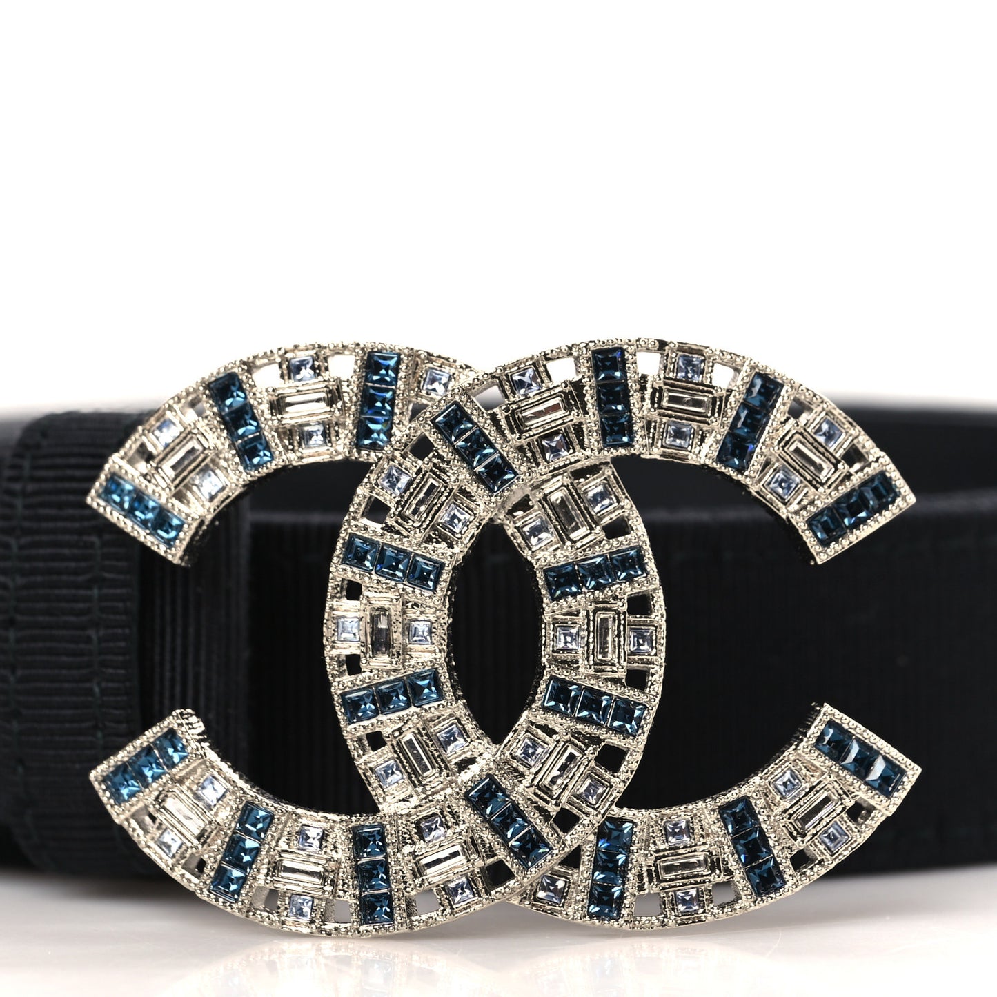 Grosgrain Crystal CC Belt 80 32 Black