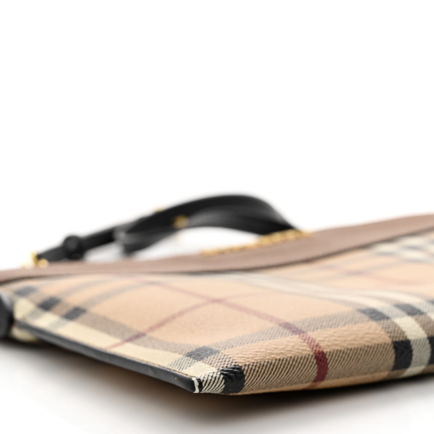 Burberry Haymarket Check Peyton Crossbody Clutch Bag Toffee 11 of 15
