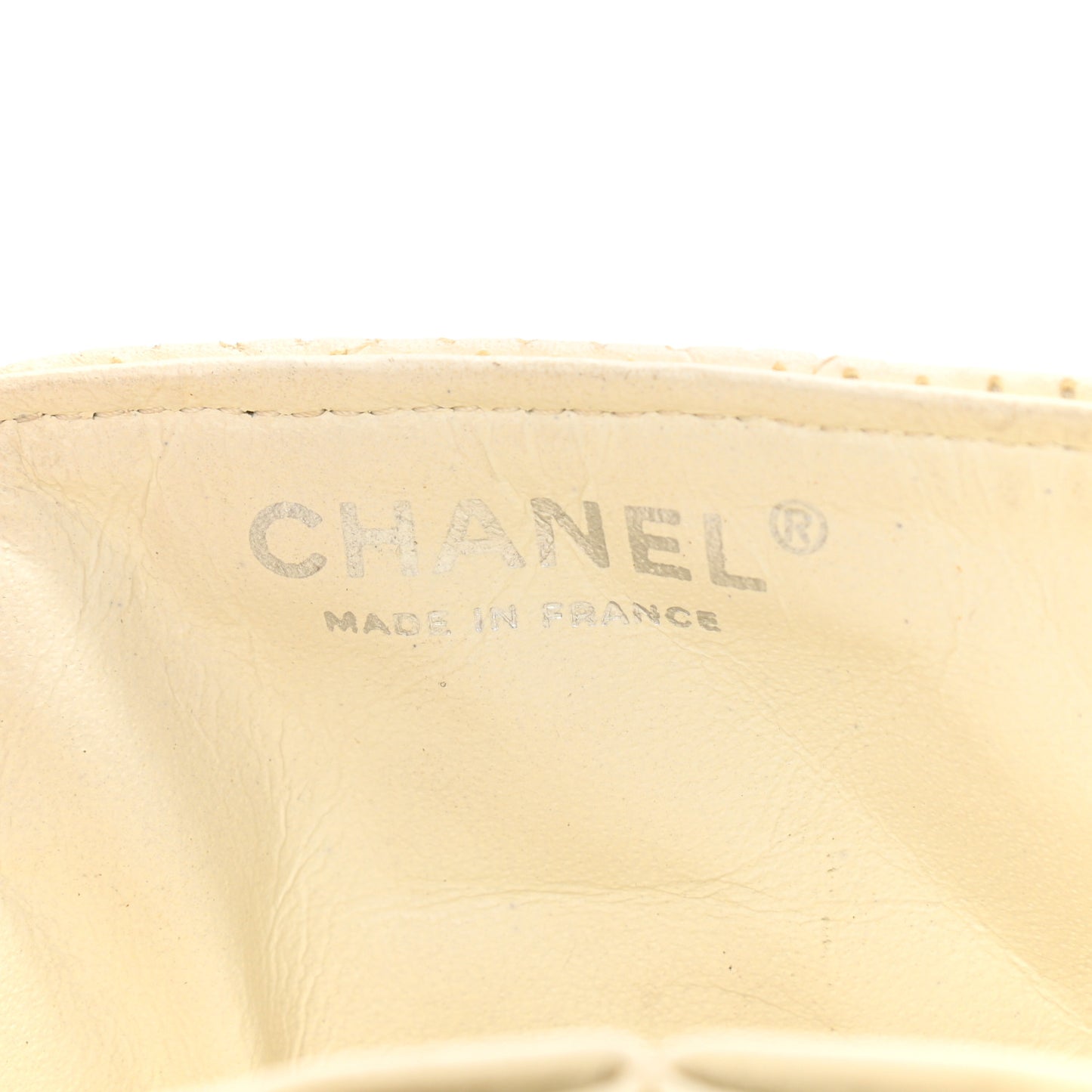 Lambskin Perforated East West Flap White