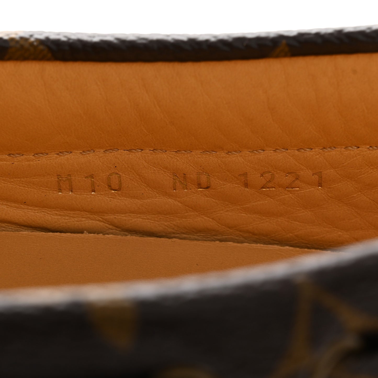 Monogram Mens Arizona Car Shoe Moccasin Loafers 10 Macassar