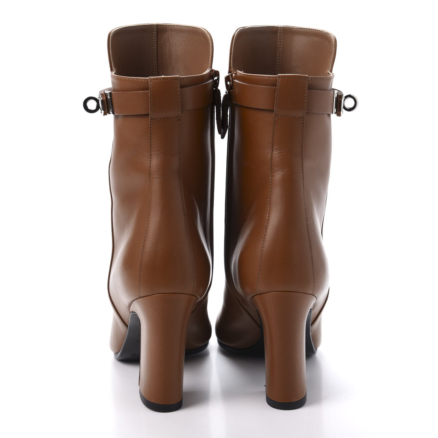 Calfskin Joueuse Ankle Boots 35.5 Camel