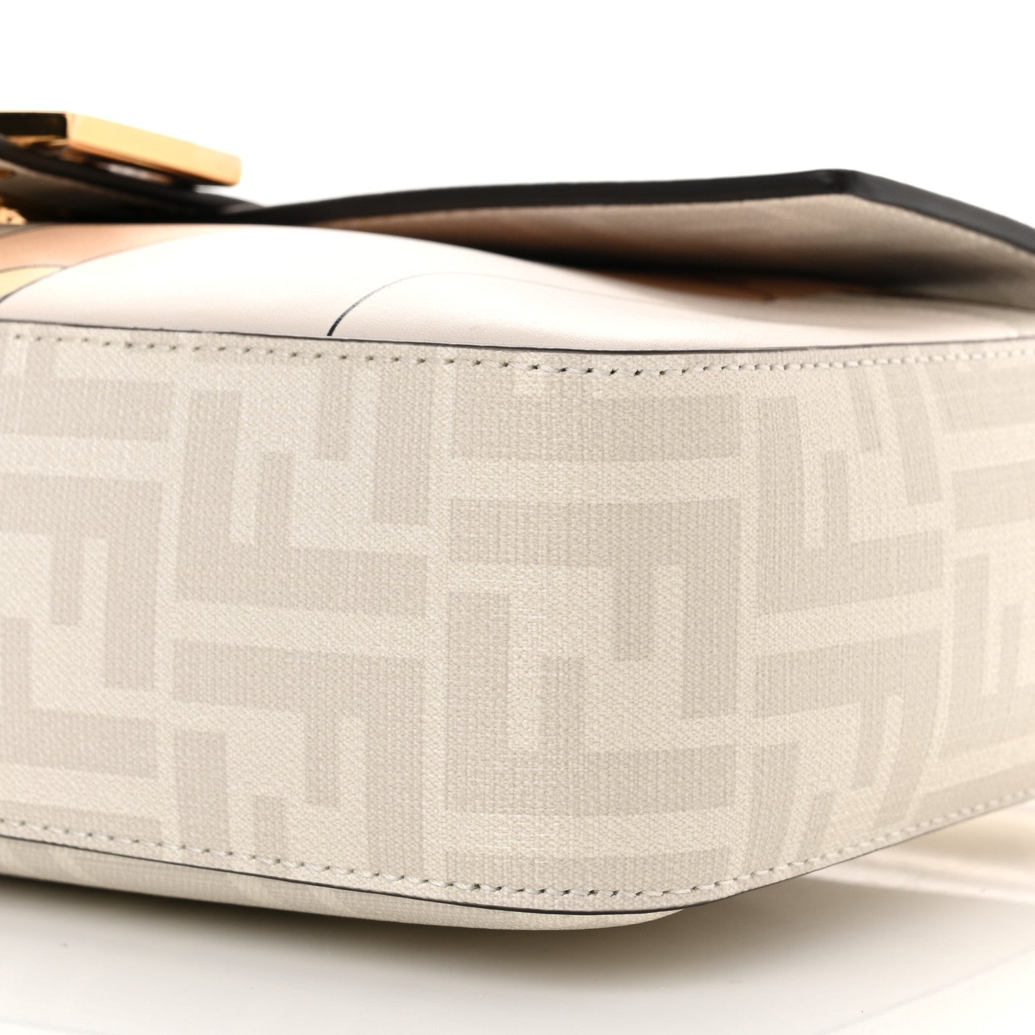 Fendi Glazed Fabric FF Bikini Girls Inlay Baguette Bianco Perla Multicolor 10 of 10