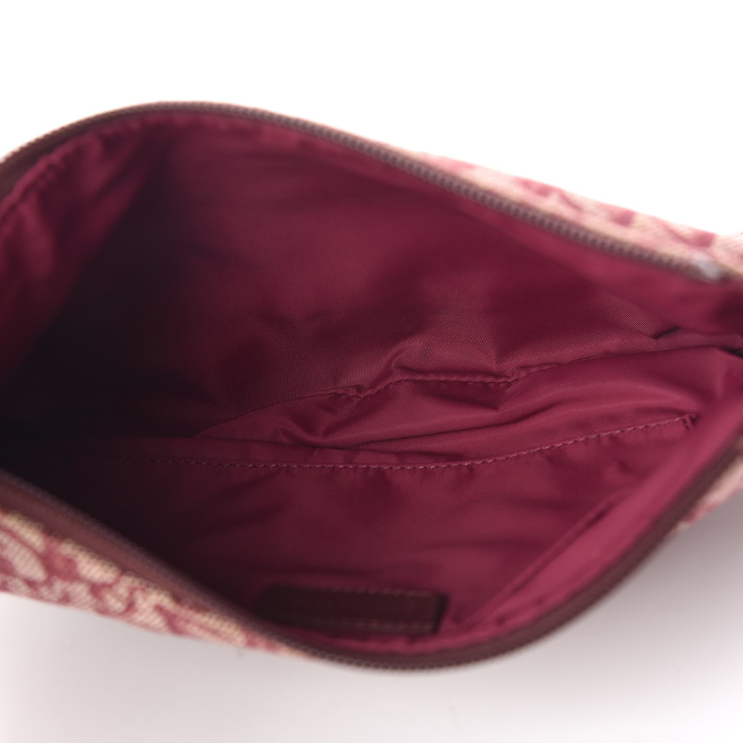 Christian Dior Monogram Shoulder Bag Pochette Burgundy 7 of 11