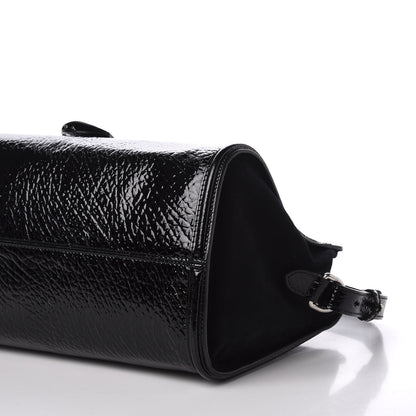 Alexander McQueen Patent Small Eyelet Padlock Skull Tote Black 6 of 11