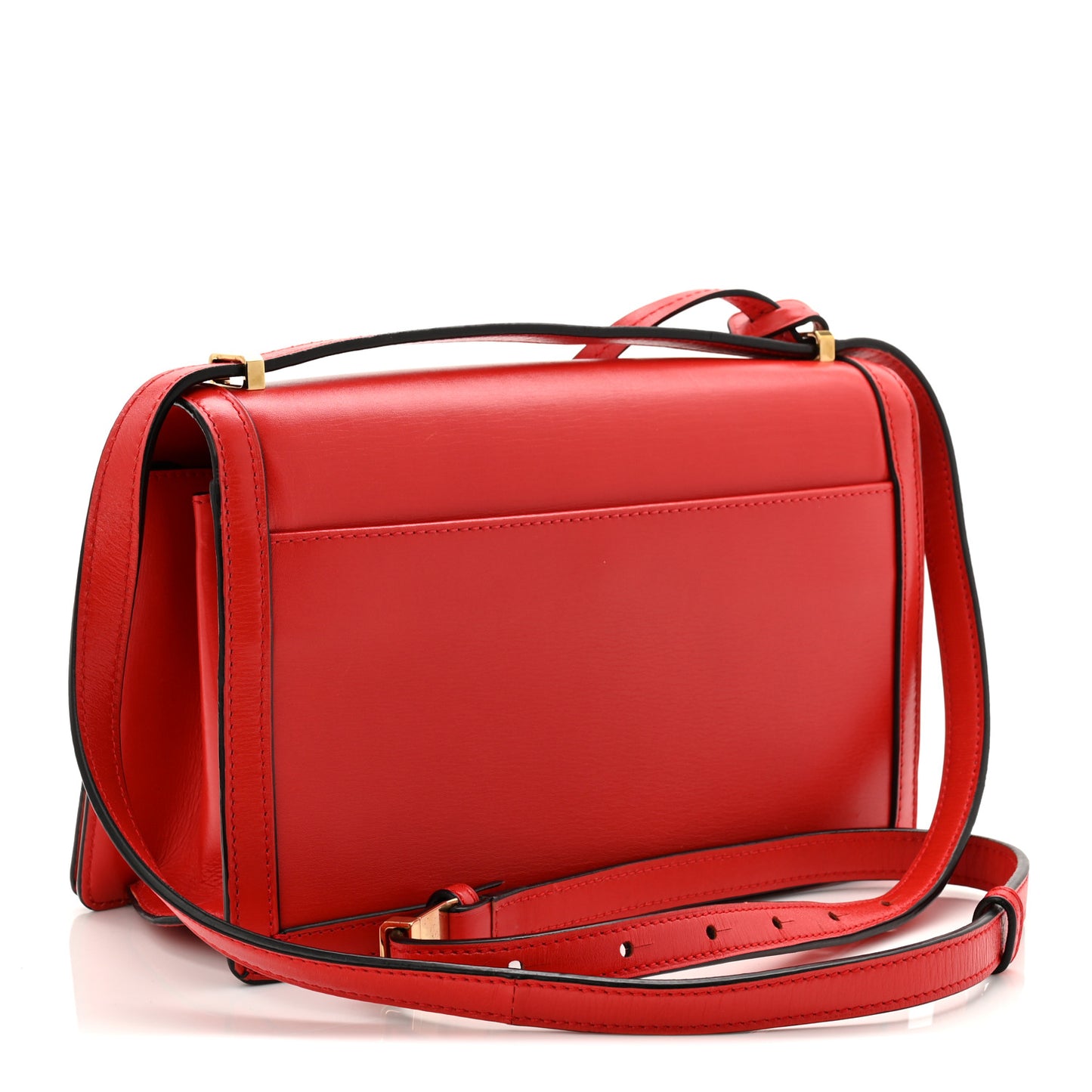Calfskin Small Barcelona Shoulder Bag Red