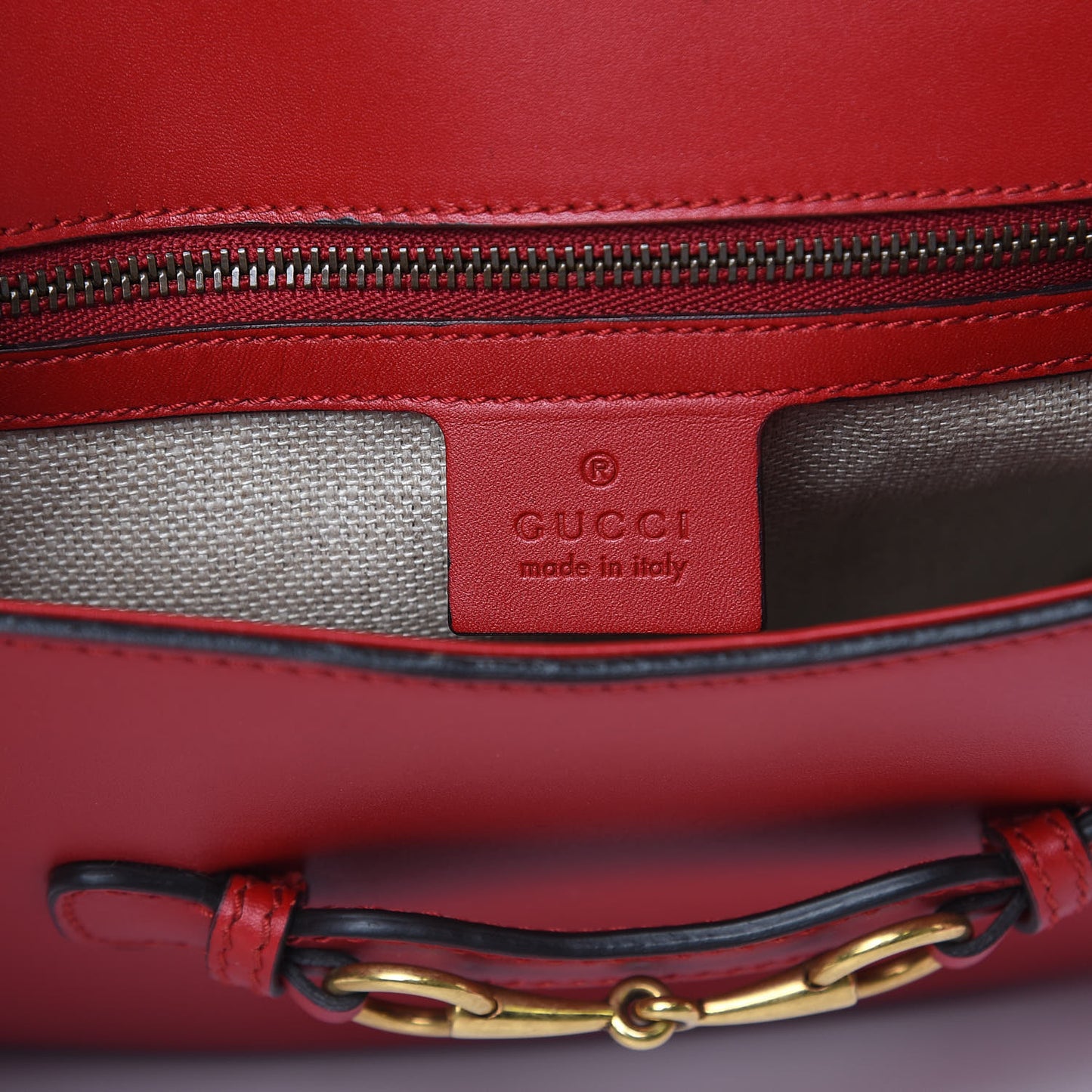 Ruinart Calfskin Medium Lady Web Shoulder Bag Hibiscus Red