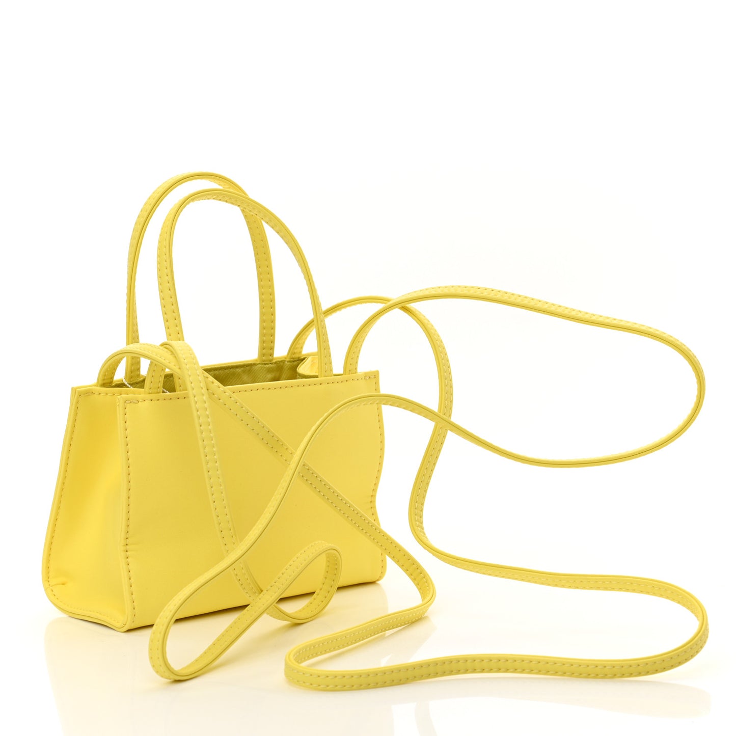 Vegan Leather Small Shopping Bag Margarine