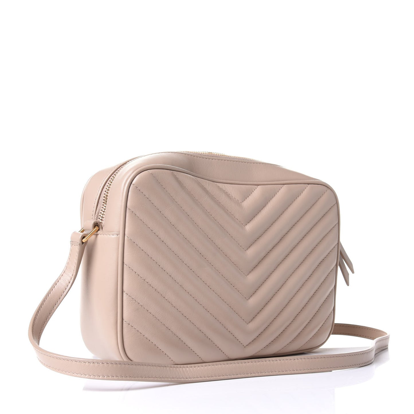 Calfskin Matelasse Monogram Lou Camera Bag Dark Latte