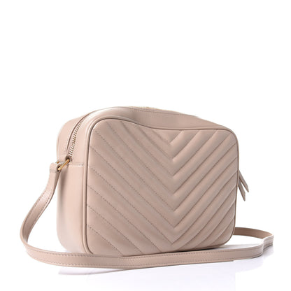 Saint Laurent Calfskin Matelasse Monogram Lou Camera Bag Dark Latte 2 of 4