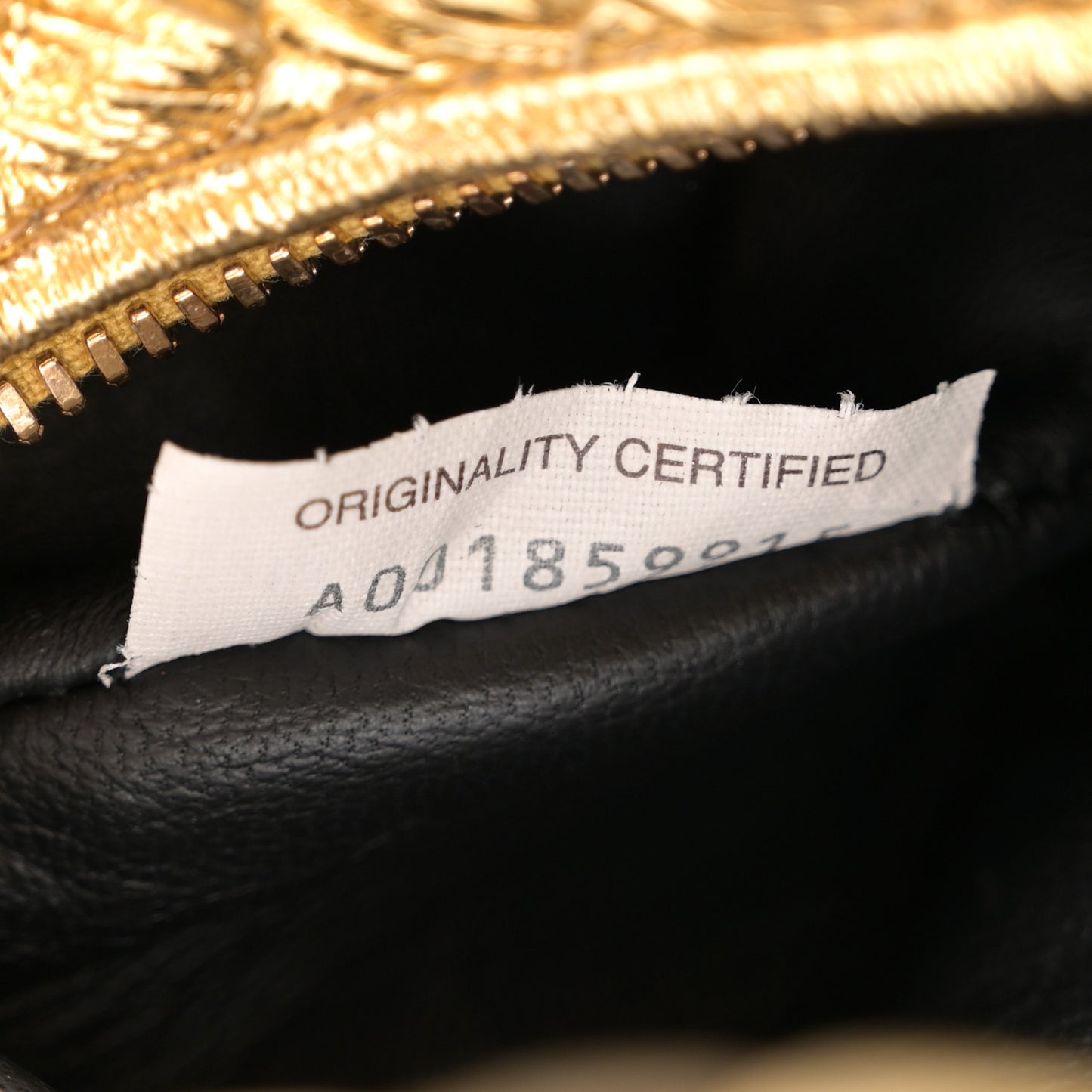 Metallic Nappa Intrecciato Mini Jodie Gold