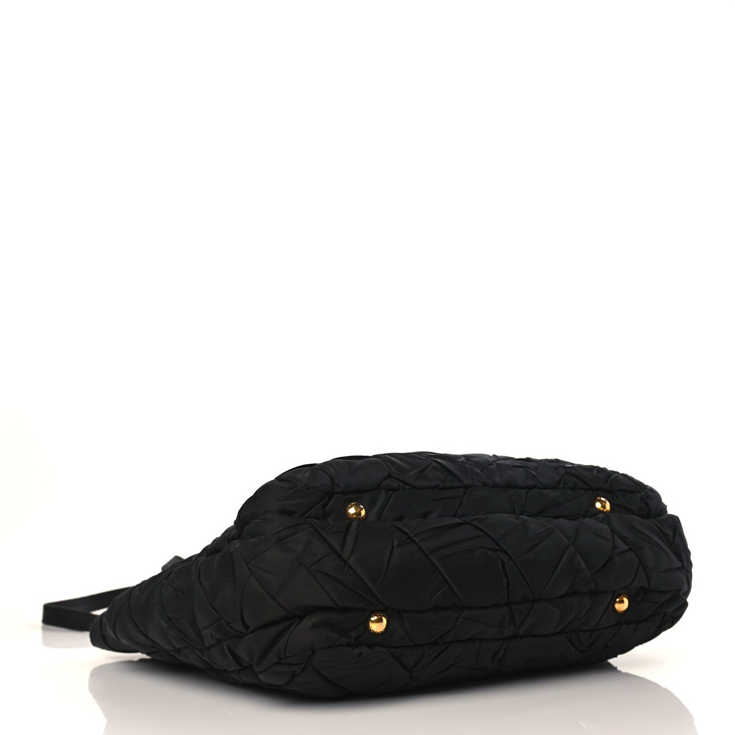 Prada Tessuto Nylon Chevron Quilted Tote Black 3 of 8