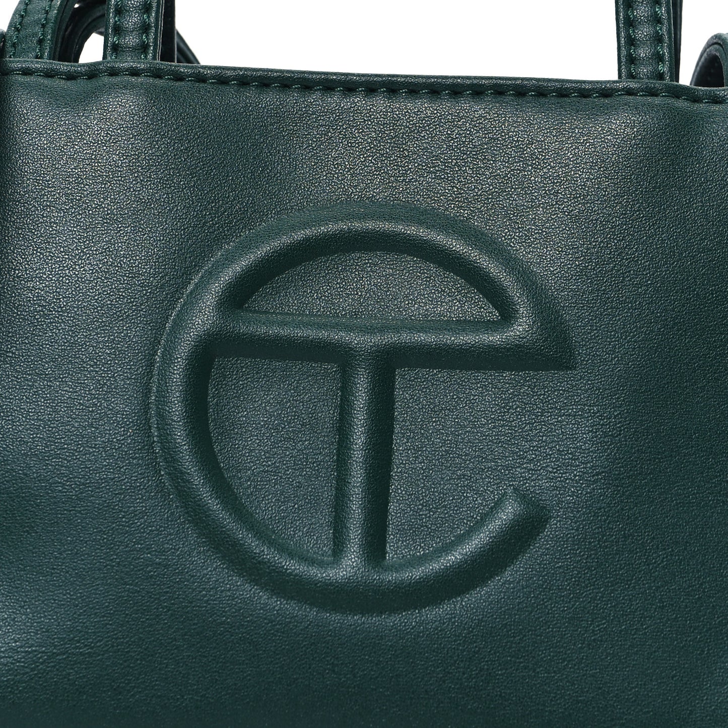Vegan Leather Small Shopping Bag Dark Olive