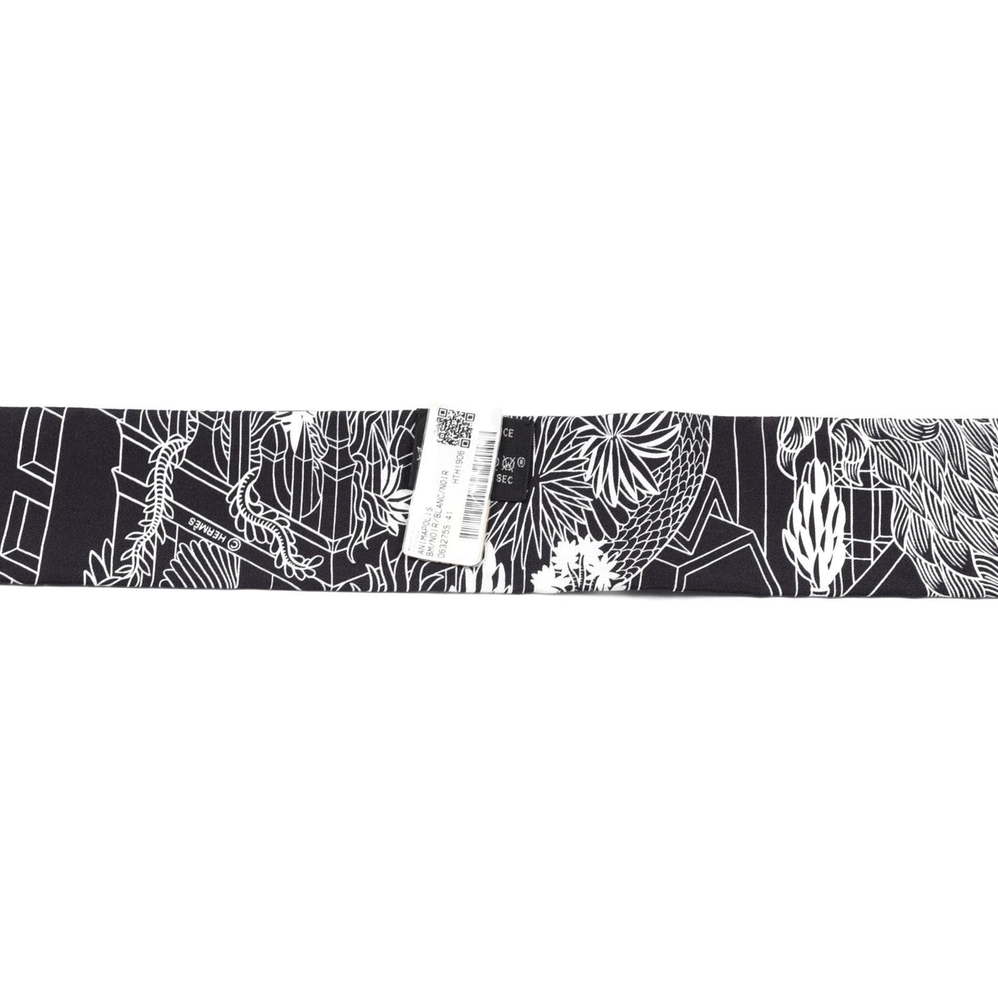 Silk Animapolis Twilly Black White