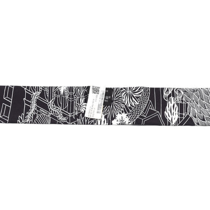 Hermes Silk Animapolis Twilly Black White 2 of 4