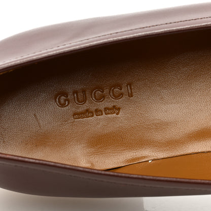 Gucci Calfskin Womens Jordaan Loafers 38.5 Fondente Brown 7 of 9