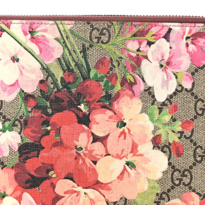 Gucci GG Supreme Monogram Blooms Small Zip Pouch Beige Multicolor Dry Rose 7 of 7