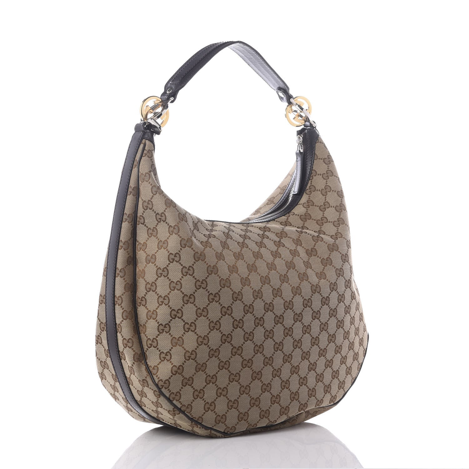 Gucci Monogram Large GG Twins Hobo Dark Brown 2 of 11