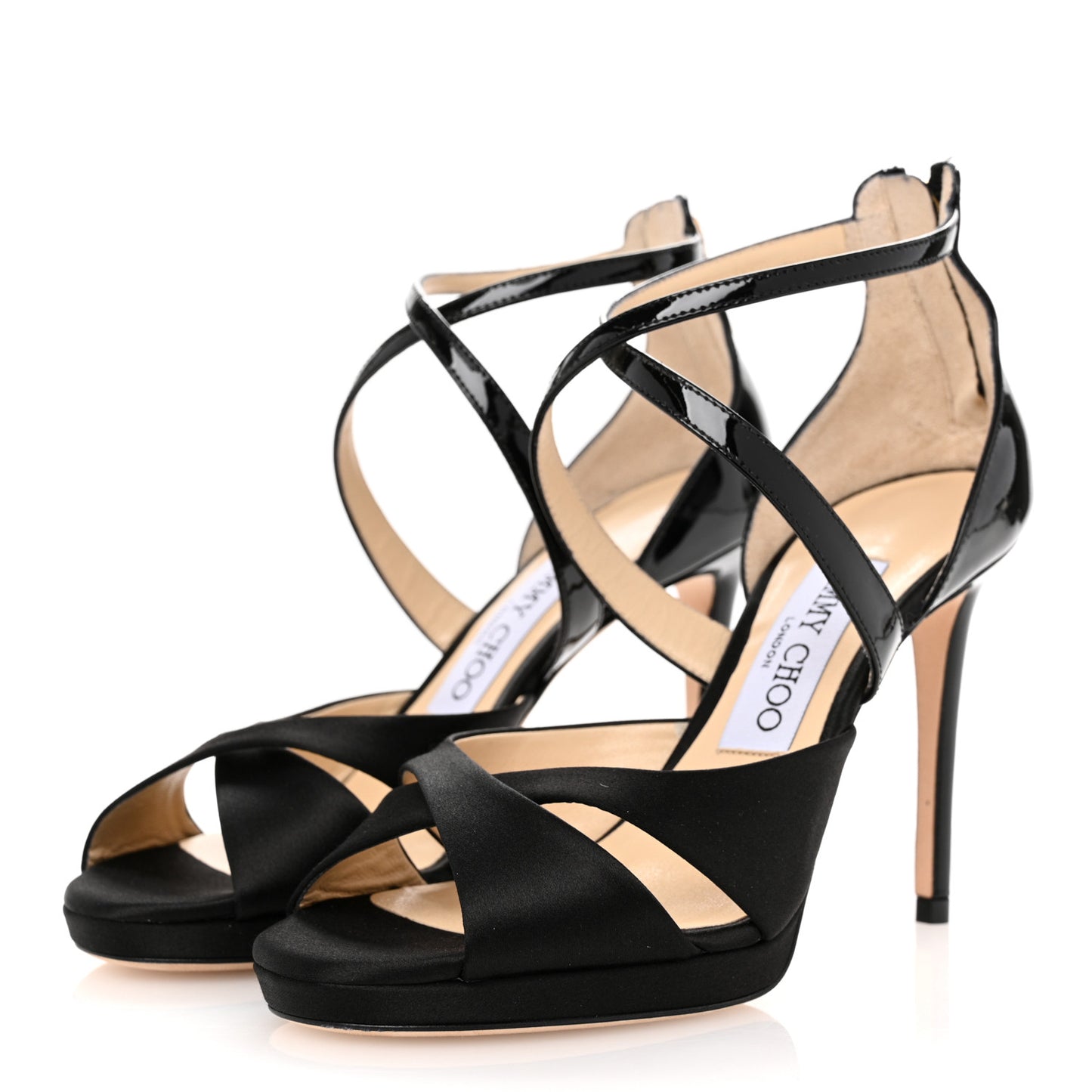 Satin Lorina 100 Sandals 35 Black