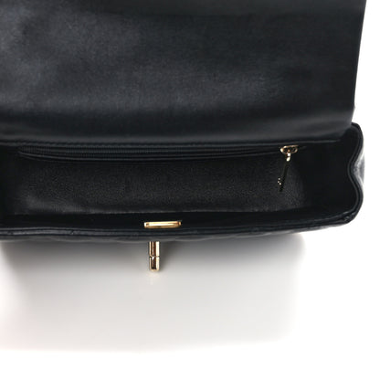 Chanel Lambskin Quilted Mini Top Handle Rectangular Flap Black 5 of 11