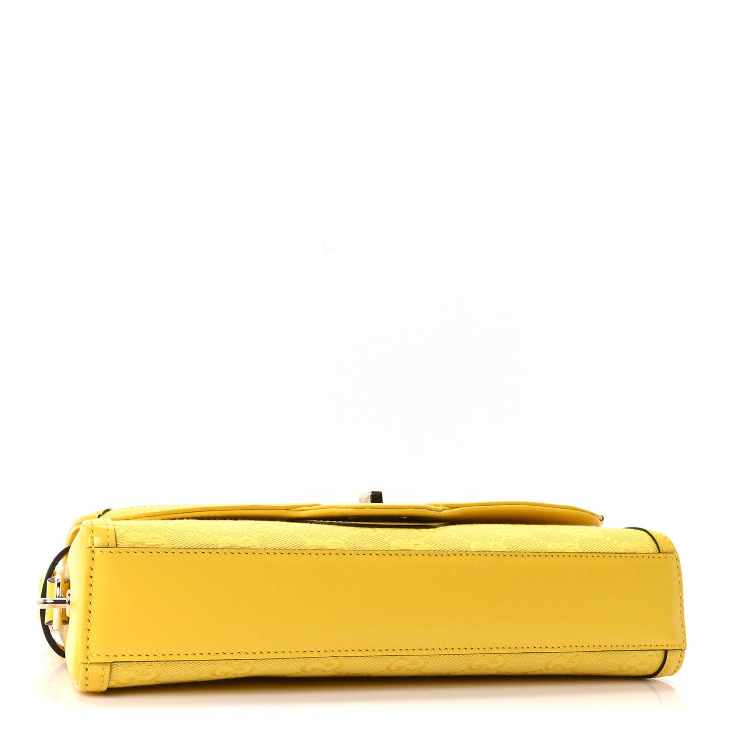 GG Monogram Textured Dollar Calfskin Small Luce Shoulder Bag Yellow