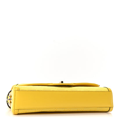 Gucci GG Monogram Textured Dollar Calfskin Small Luce Shoulder Bag Yellow 4 of 10