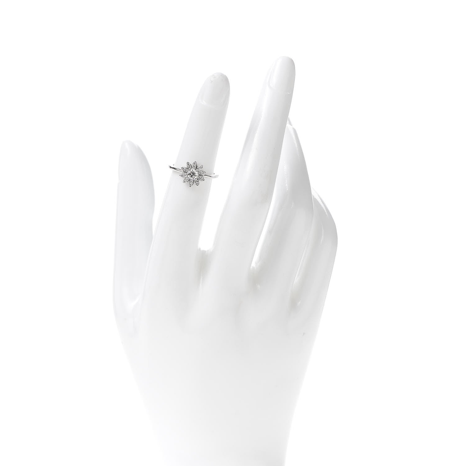 Tiffany Platinum Diamond Enchant Garden Flower Ring 48 4.5 2 of 5