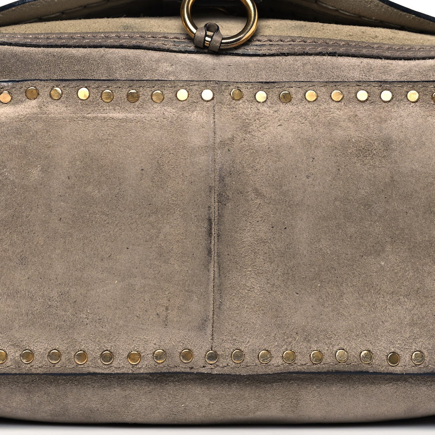 Suede Calfskin Braided Medium Marcie Satchel Motty Grey
