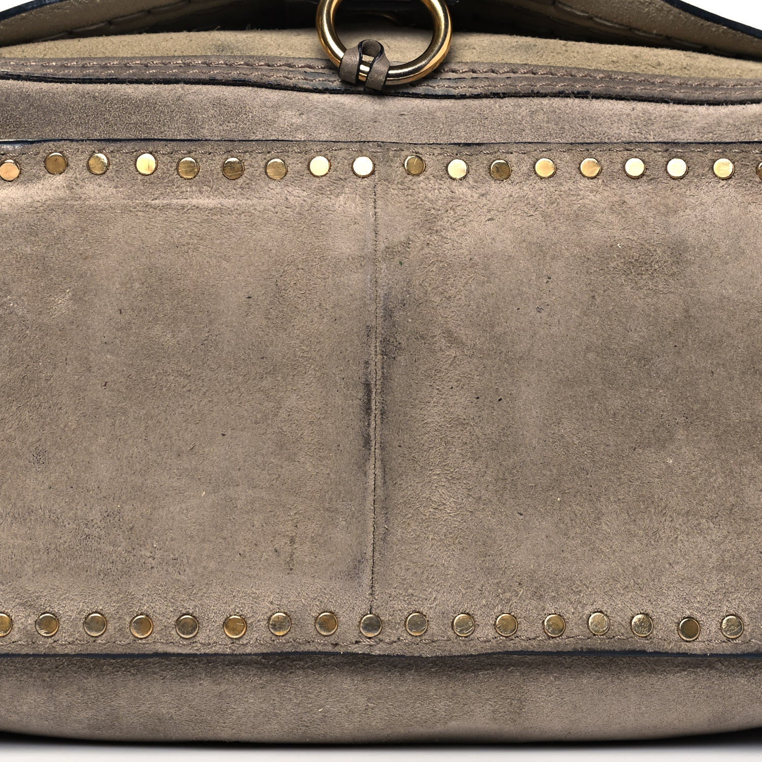 Chloe Suede Calfskin Braided Medium Marcie Satchel Motty Grey 10 of 13