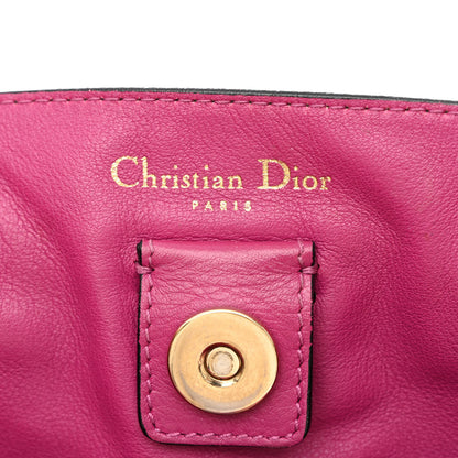 Christian Dior Bullcalf Large Diorissimo Tote Black Rose Indien 8 of 13