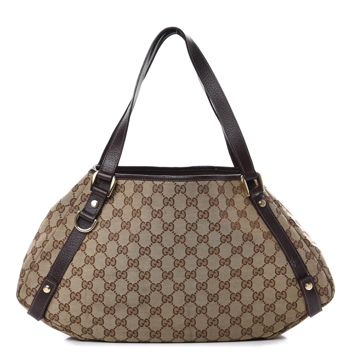 Monogram Medium Abbey Shoulder Bag Dark Brown