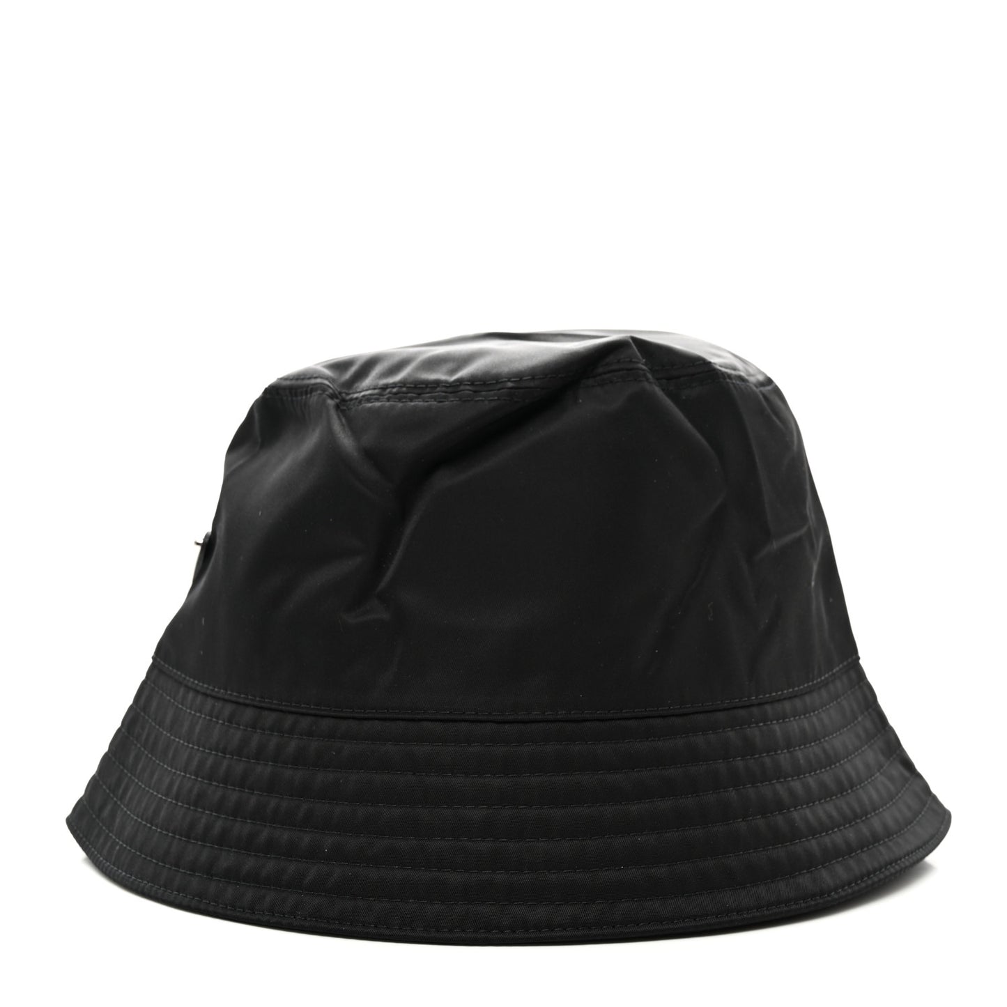 Re-Nylon Metal Triangle Logo Mens Bucket Hat XXL Black