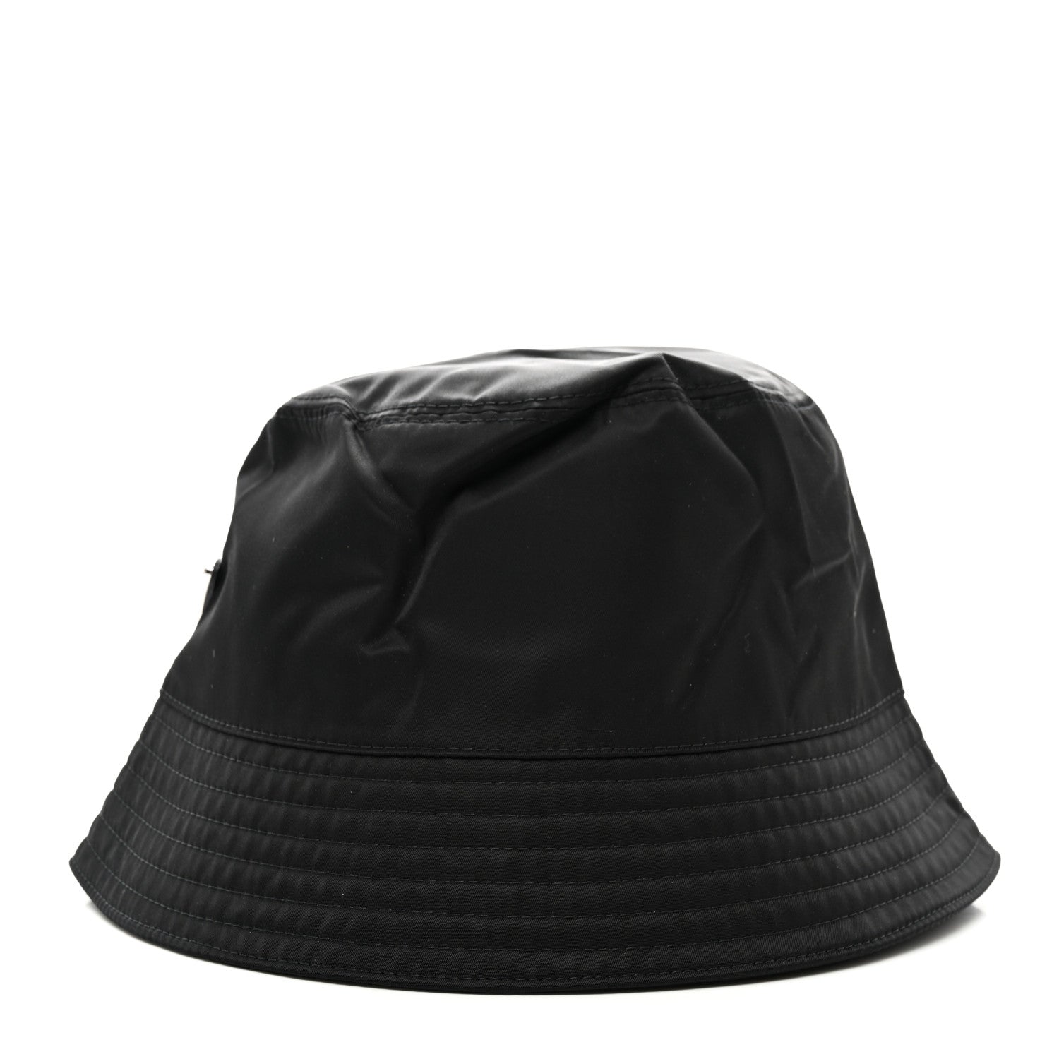 Prada Re-Nylon Metal Triangle Logo Mens Bucket Hat XXL Black 4 of 8