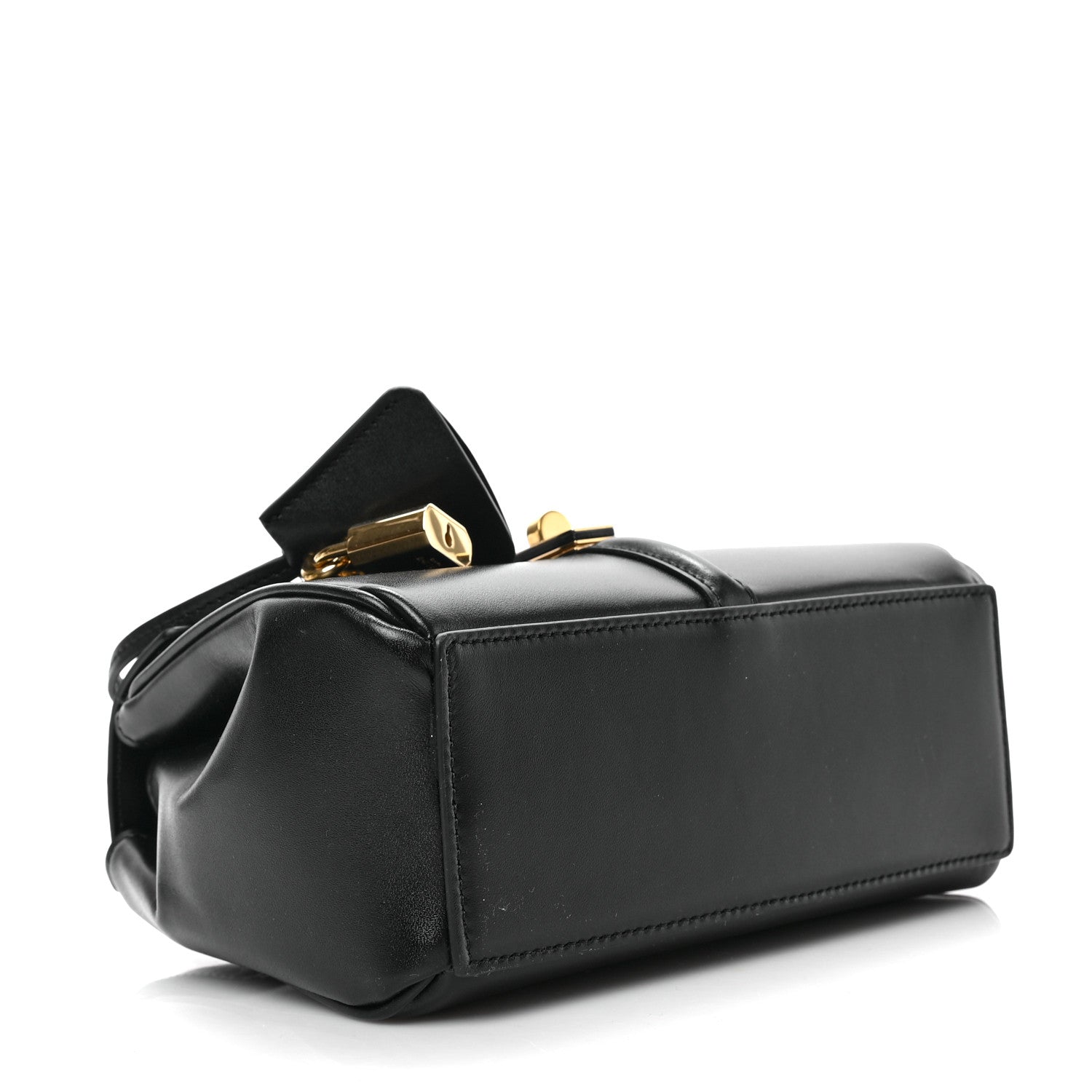 Celine Satinated Calfskin Mini 16 Top Handle Bag Black 4 of 9