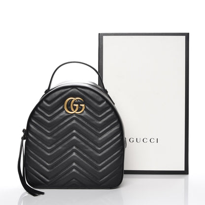 Gucci Calfskin Matelasse GG Marmont Backpack Black 8 of 8